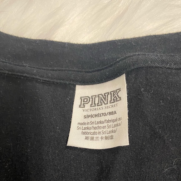 PINK black shirt Size S - Picture 2 of 2